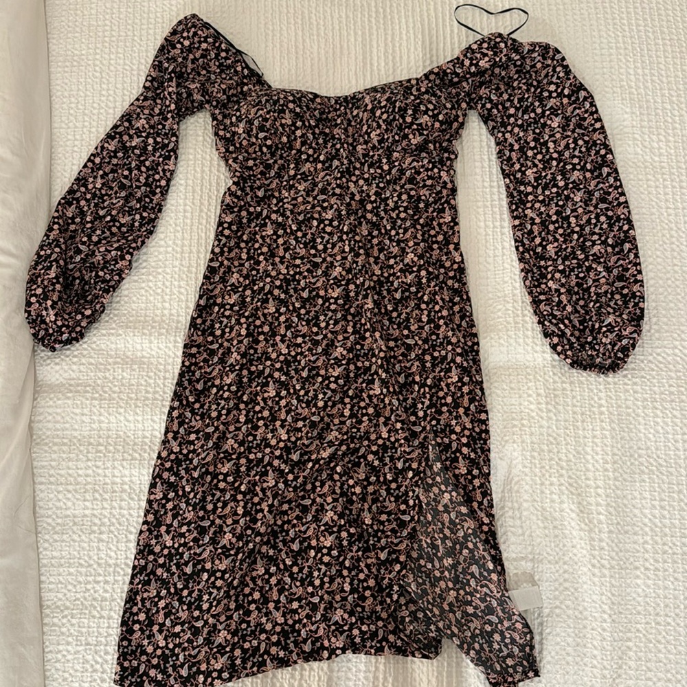 Off the shoulder printed dress